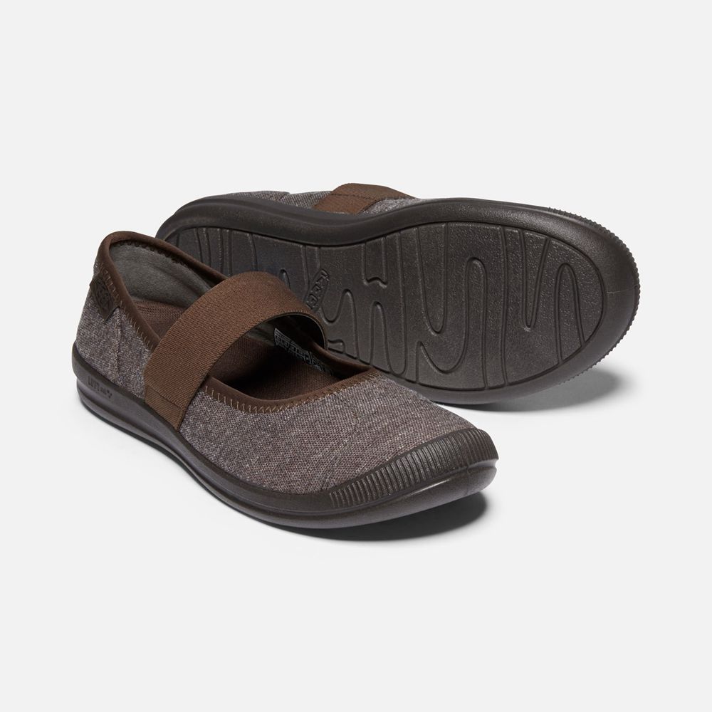 Slip-On Keen Femme Marron | Lorelai Mary Jane Toile Shoess | PTLKB-9072